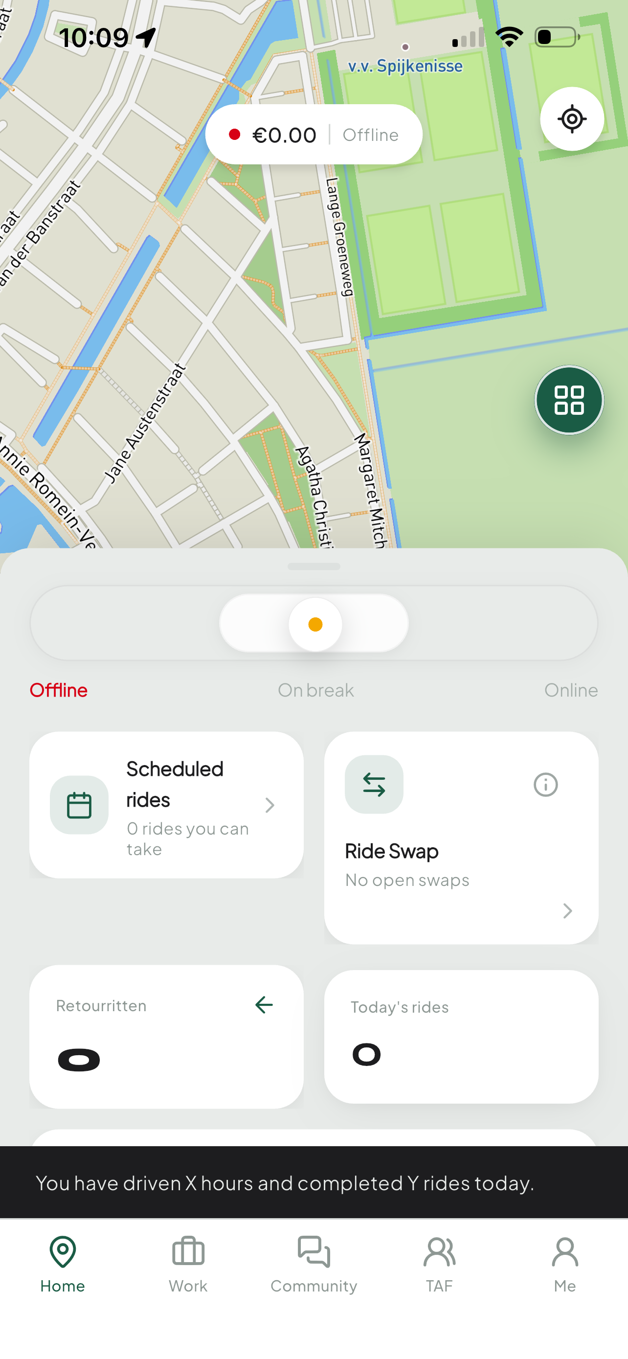 HeyCaby chauffeur app — ritbeheer